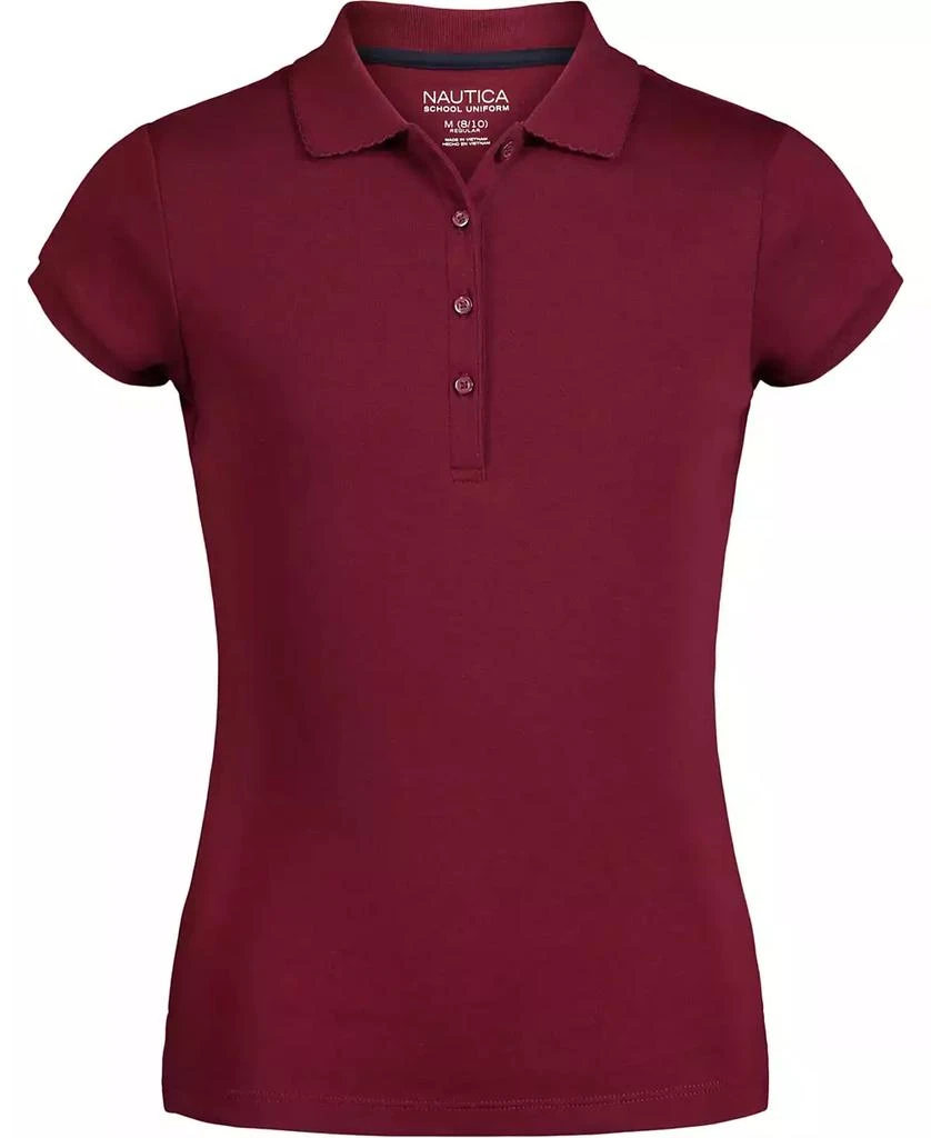 商品Nautica|Big Girls Uniform Short Sleeve Polo Shirt,价格¥90,第1张图片