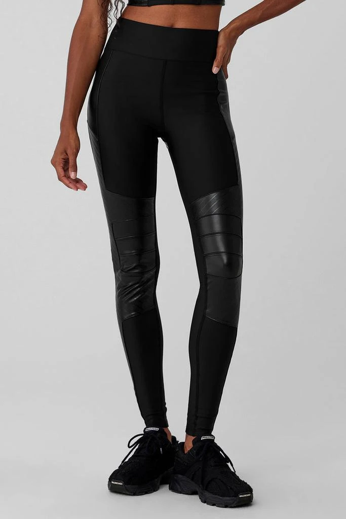 商品Alo|Airlift Winter Warm High-Waist Supermoto Legging - Black,价格¥739,第1张图片