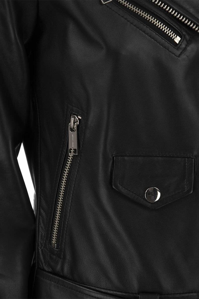 MICHAEL KORS Leather Biker Jacket商品第4张图片规格展示