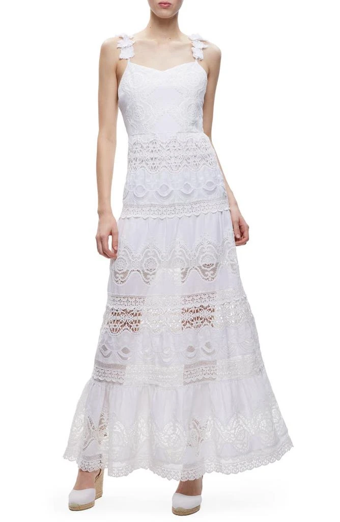 商品Alice + Olivia|Alora Embroidered Linen & Cotton Dress,价格¥1305,第1张图片