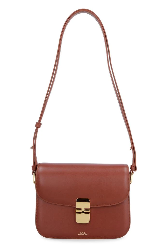 商品A.P.C.|BROWN LEATHER SMALL GRACE CROSSBODY BAG,价格¥4278,第4张图片详细描述