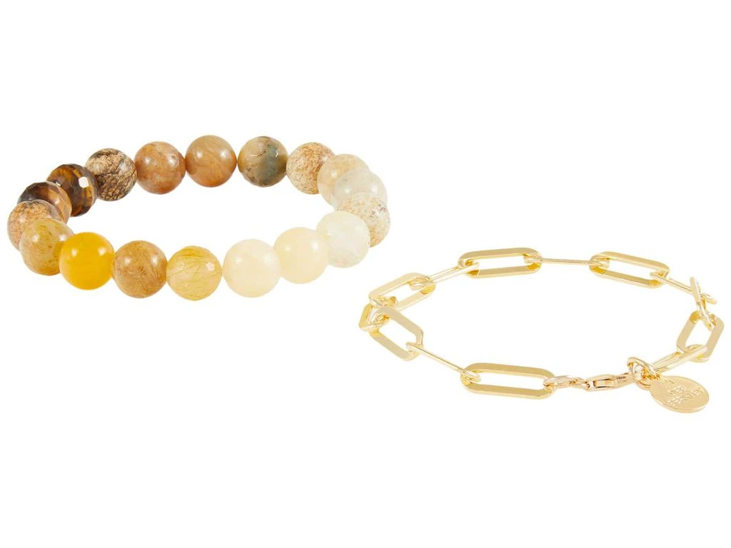 商品Dee Berkley|Orange Ombre Gemstone Bracelet Stack,价格¥857,第1张图片
