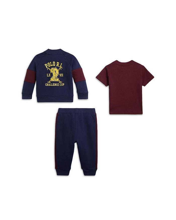 商品Ralph Lauren|Boys' Tee, Fleece Jacket & Jogger Pants Set - Baby,价格¥506,第2张图片详细描述