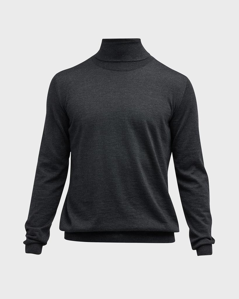 Men's Cashmere-Silk Turtleneck Sweater商品第2张图片规格展示