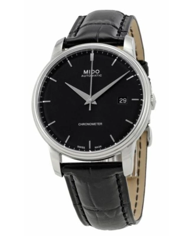 商品MIDO|Mido Baroncelli Black Dial Leather Strap Men&apos;s Watch M010.408.16.051.20,价格¥5851,第1张图片