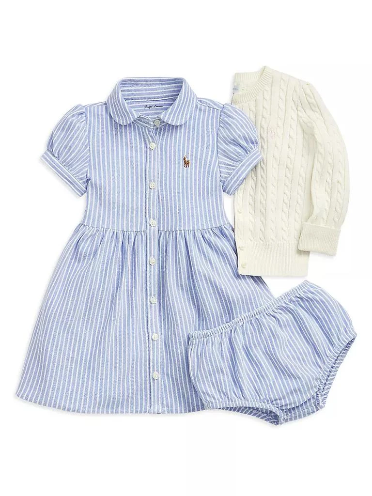 商品Ralph Lauren|Baby Girl's 2-Piece Oxford Shirtdress & Bloomers Set,价格¥371,第4张图片详细描述