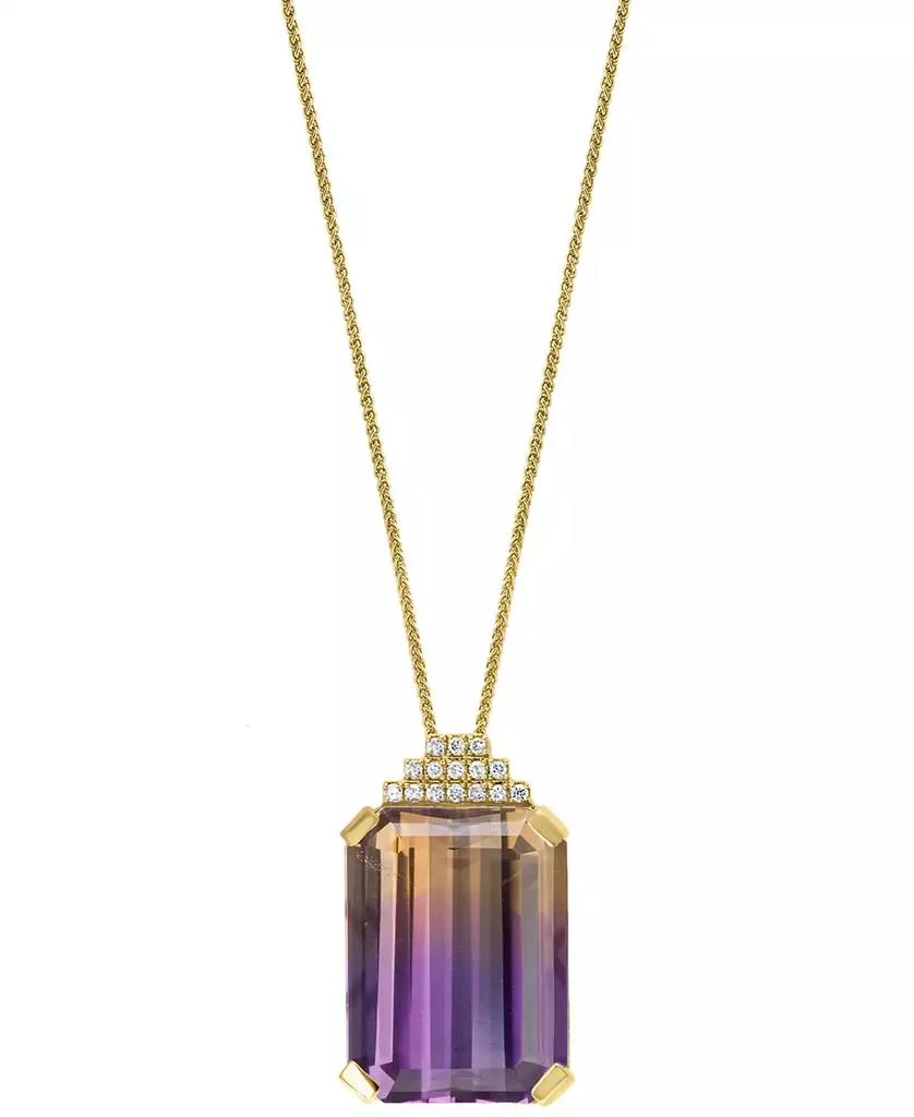 商品Macy's|Ametrine (13-5/8 ct. t.w.) & Diamond (1/20 ct. t.w.) 18" Pendant Necklace in 14k Gold,价格¥20444,第1张图片