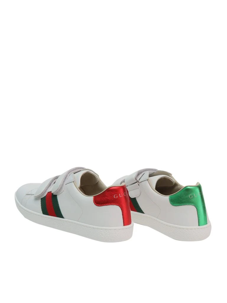 商品Gucci|Gucci Kids Logo Detailed Double Strap Sneakers,价格¥1654-¥2098,第3张图片详细描述