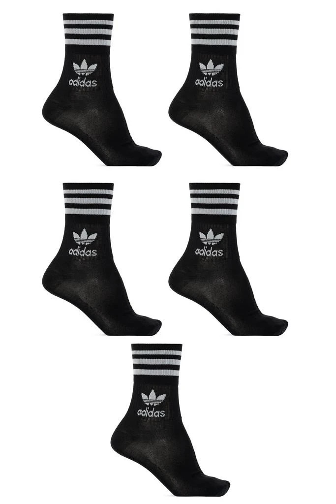 商品Adidas|Adidas Originals Mid-Cut Crew 5-Pack Socks,价格¥64,第1张图片