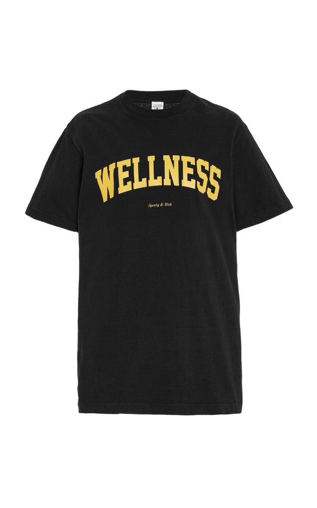Sporty & Rich - Women's Wellness Ivy Cotton T-Shirt - Black - XS - Moda Operandi商品第1张图片规格展示