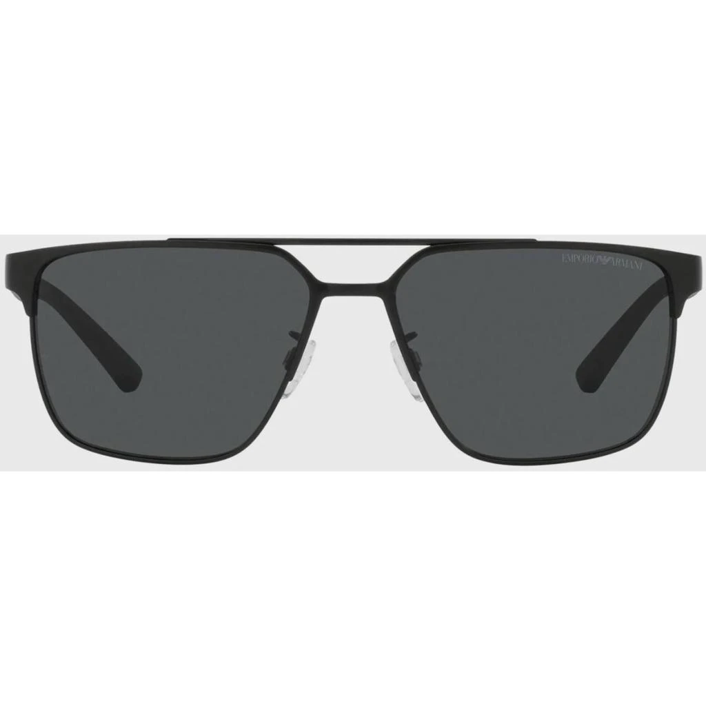 商品Emporio Armani|Emporio Armani Men's Sunglasses - Matte Black Metal Full Rim Pilot Frame | 2134 300187,价格¥686,第3张图片详细描述