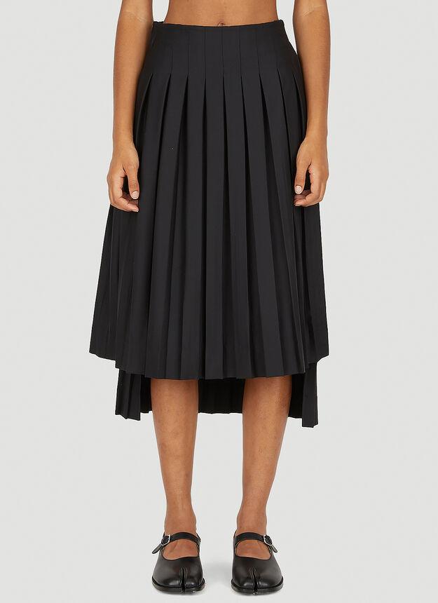 Pleated Apron Skirt in Black商品第1张图片规格展示