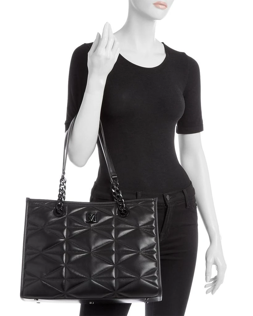 Travia Large Quilted Leather Tote 商品