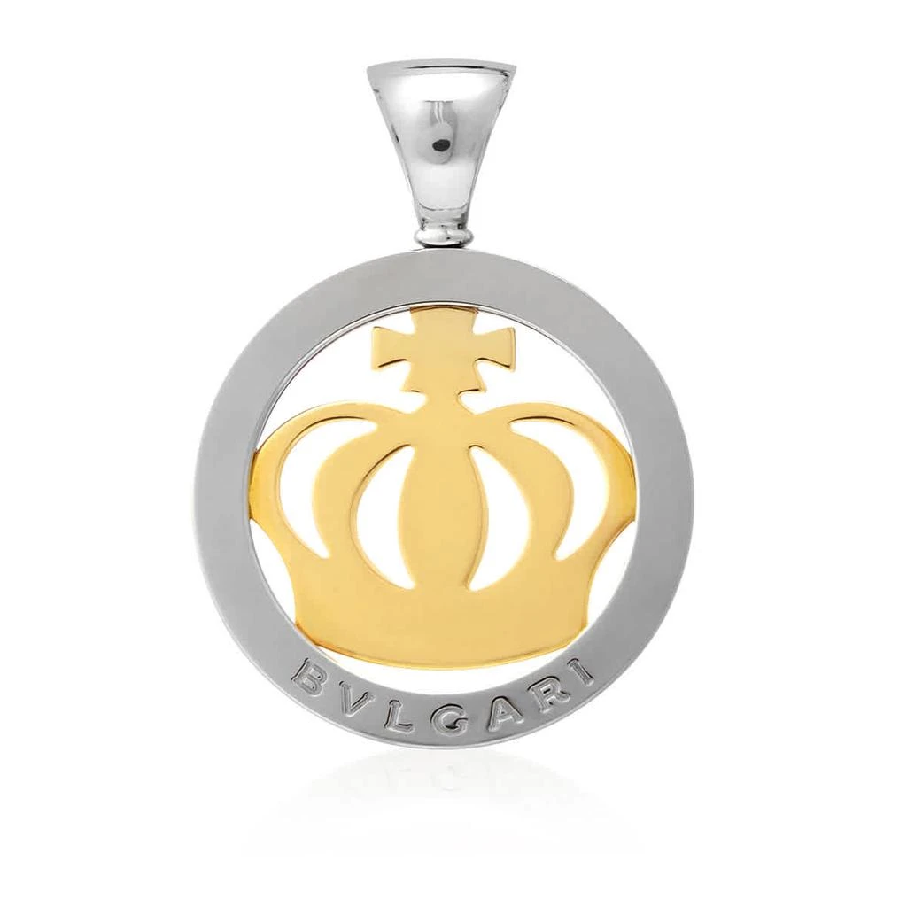 商品BVLGARI|Ladies 18k Yellow Gold  and Steel Tondo Crown Pendant,价格¥6798,第1张图片
