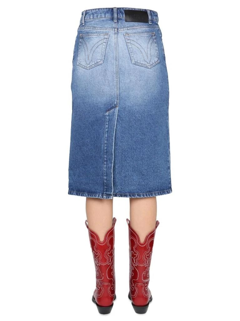 商品AMI|AMI High Waist Mid-Length Denim Skirt,价格¥949,第2张图片详细描述