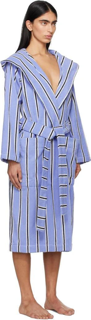 商品Tekla|Blue Terry Hooded Bathrobe,价格¥1888,第2张图片详细描述