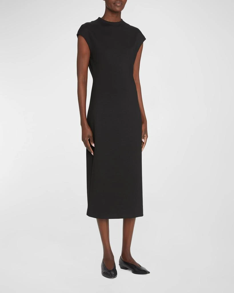 商品Theory|High-Neck Double-Knit Midi Dress,价格¥1060,第1张图片