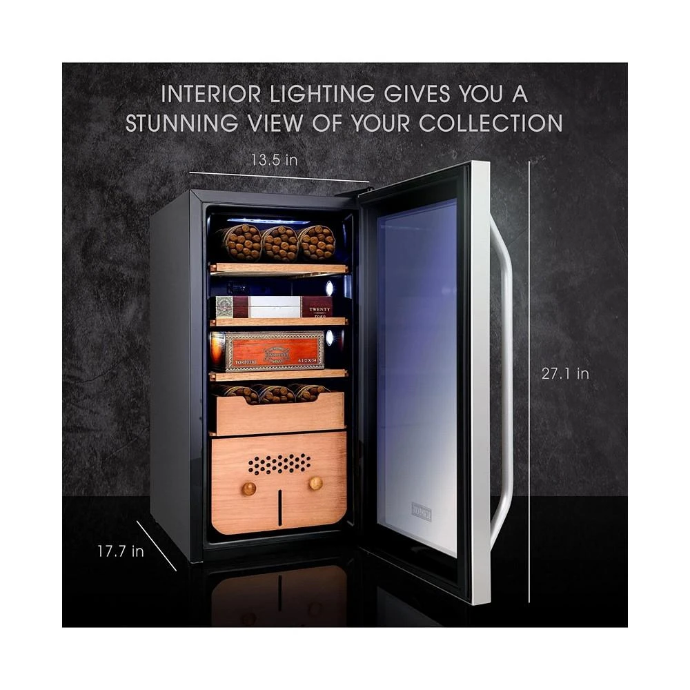 商品Schmecke|250 Cigar Humidor, Cigar Humidifier & Cigar Box W/Hygrometer,价格¥2828,第2张图片详细描述