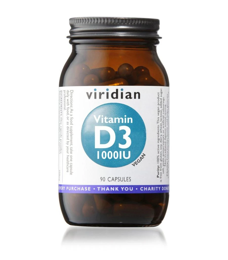 商品Viridian|Vitamin D3 1000Iu Supplement (90 Capsules),价格¥184,第1张图片