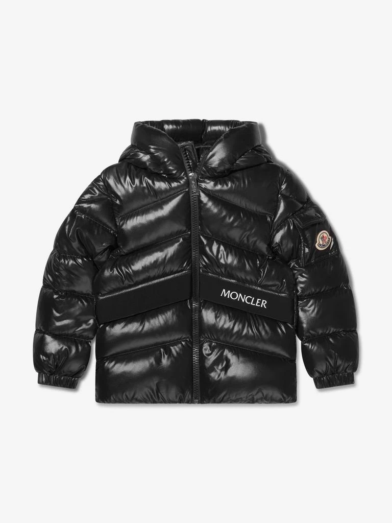 商品Moncler|Moncler Black Boys Down Padded Groseiller Jacket,价格¥4669,第1张图片