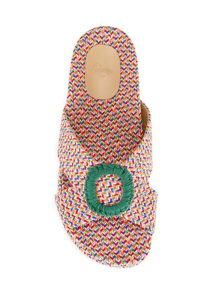 商品CASTAÑER|Zuchi Braided-Cord Raffia Slide Sandals,价格¥748,第5张图片详细描述