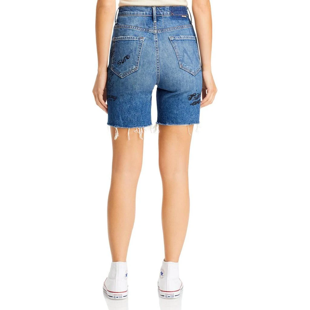 商品MOTHER|Mother Womens Smokin Frayed Hem High Waist Cutoff Shorts,价格¥165-¥323,第3张图片详细描述