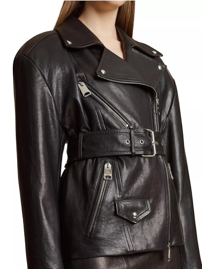 商品Khaite|Fabbie Leather Jacket,价格¥46451,第5张图片详细描述