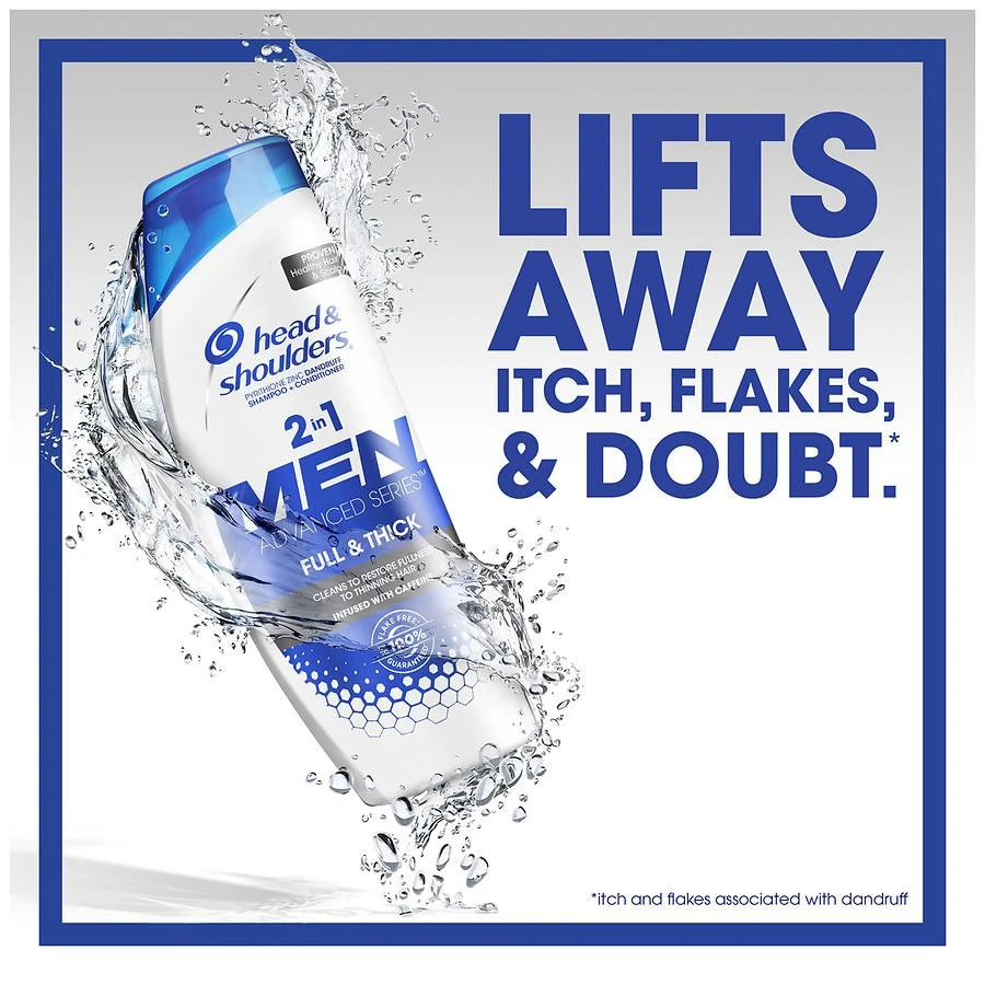 商品Head & Shoulders|Full and Thick Anti-Dandruff 2 in 1 Shampoo and Conditioner,价格¥66,第2张图片详细描述