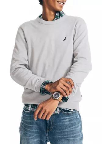 商品Nautica|Sustainably Crafted Crew Neck Sweatshirt,价格¥287,第1张图片