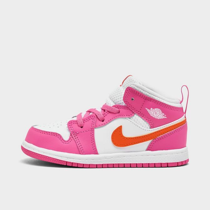 Girls’ Toddler Air Jordan 1 Mid Casual Shoes商品第1张图片规格展示