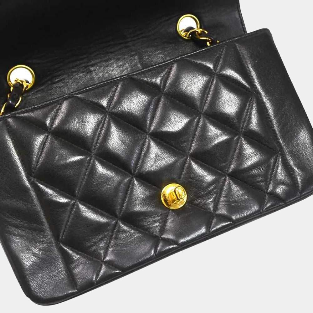 Chanel Black Leather Diana Flap Bag商品第3张图片规格展示