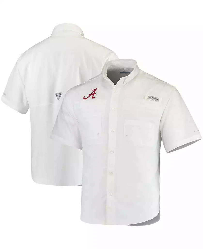 商品Columbia|Men's White Alabama Crimson Tide Tamiami Shirt,价格¥313,第3张图片详细描述