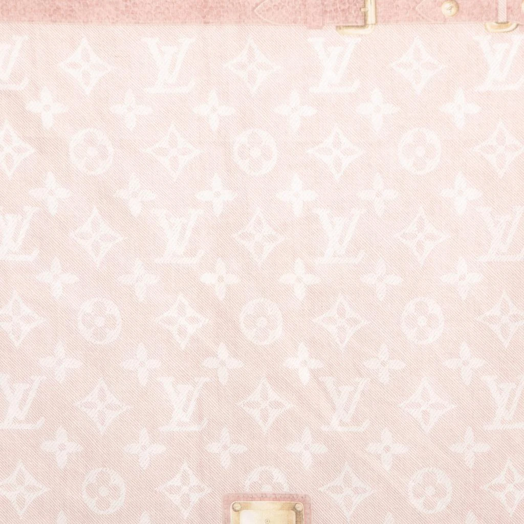 商品[二手商品] Louis Vuitton|Louis Vuitton Pink Monogram Trunk Print Cotton Scarf,价格¥3203,第2张图片详细描述