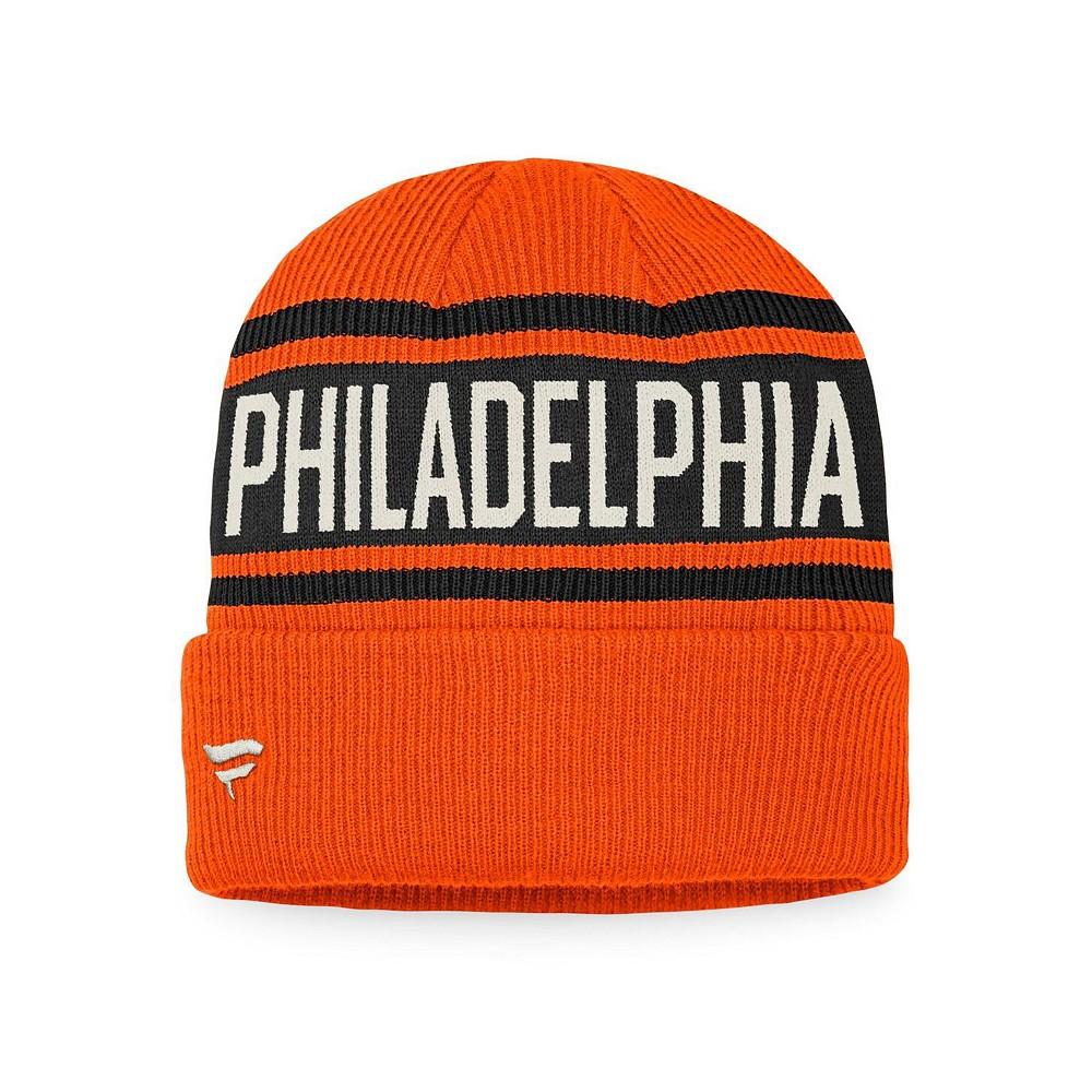Men's Branded Orange and Black Philadelphia Flyers True Classic Retro Cuffed Knit Hat商品第2张图片规格展示