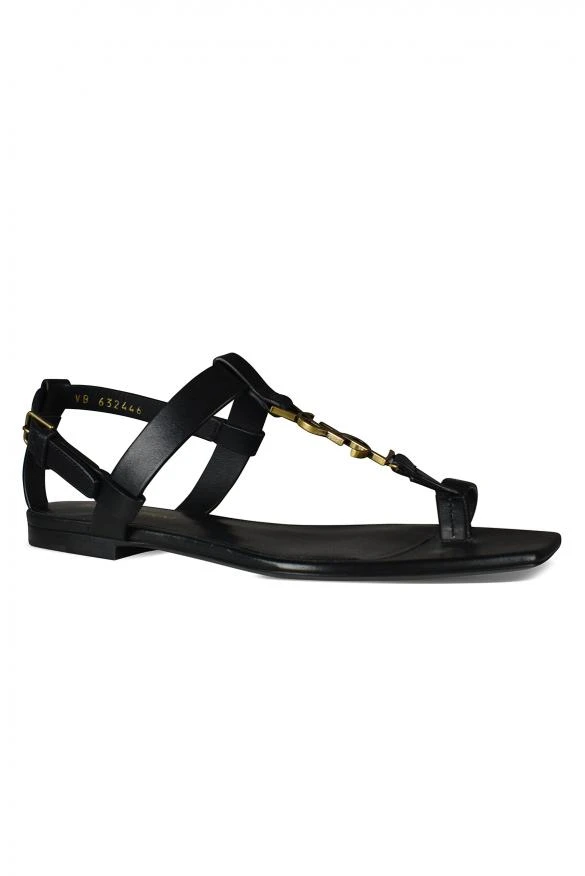商品Yves Saint Laurent|Luxury women's shoes cassandra saint laurent flat sandals black,价格¥4230,第2张图片详细描述