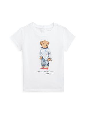 Baby Girl's Polo Bear Cotton Knit T Shirt商品第3张图片规格展示