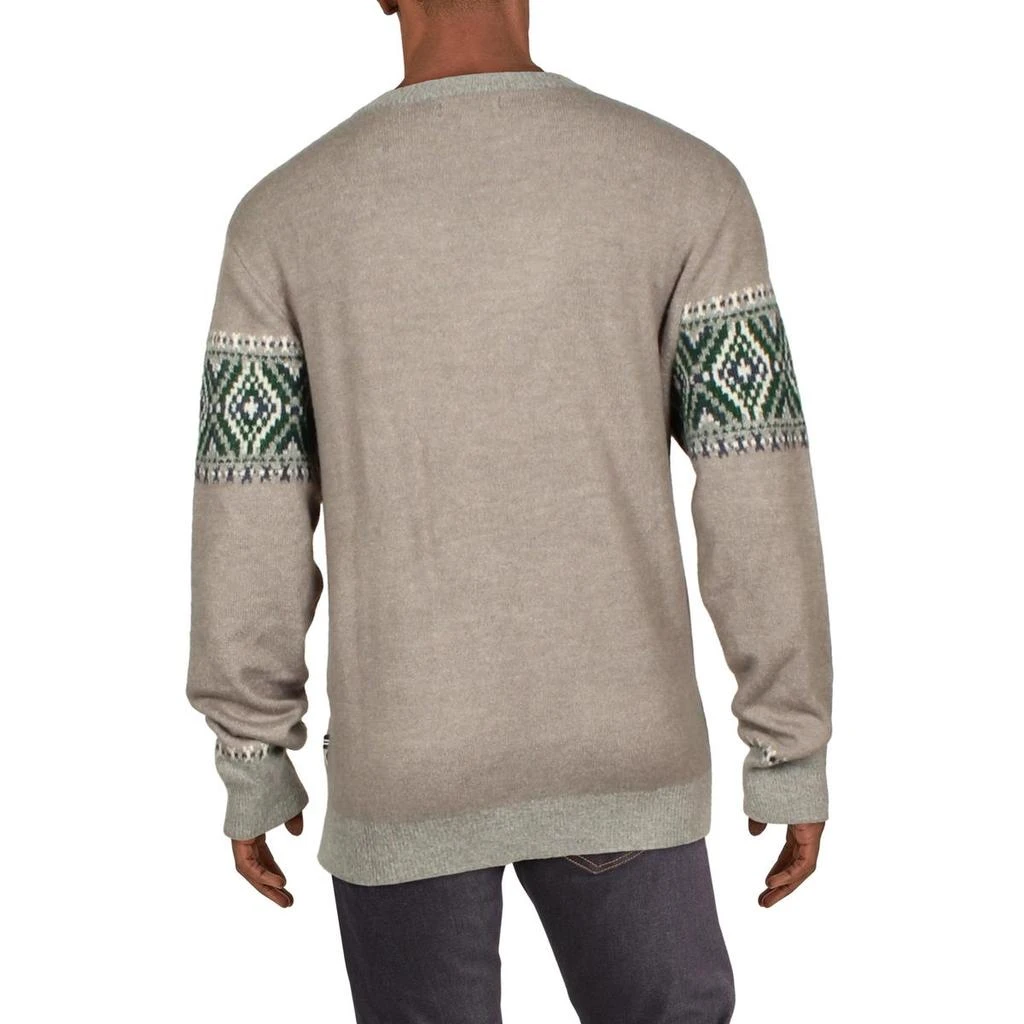 商品Nautica|Mens Aztec Print Ribbed Trim Crewneck Sweater,价格¥363,第2张图片详细描述