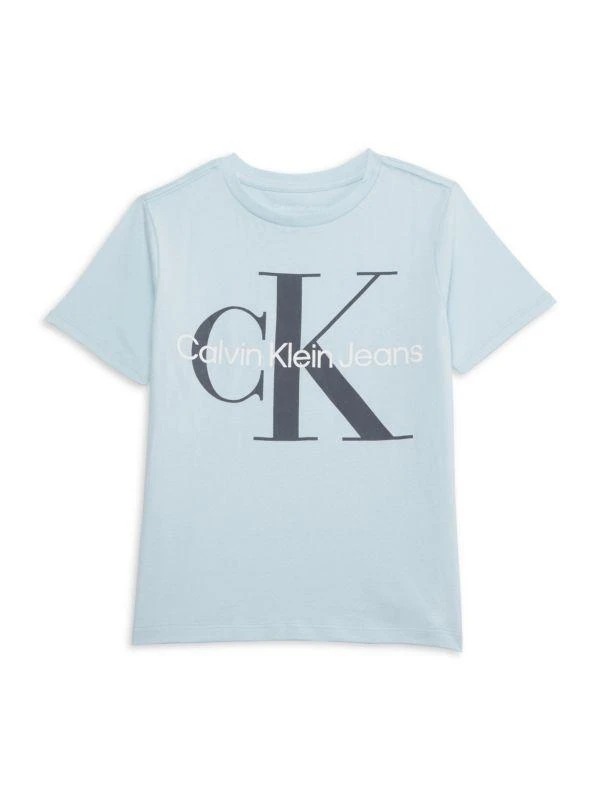 商品[国内直发] Calvin Klein|小童款 棉质T 恤,价格¥120,第1张图片