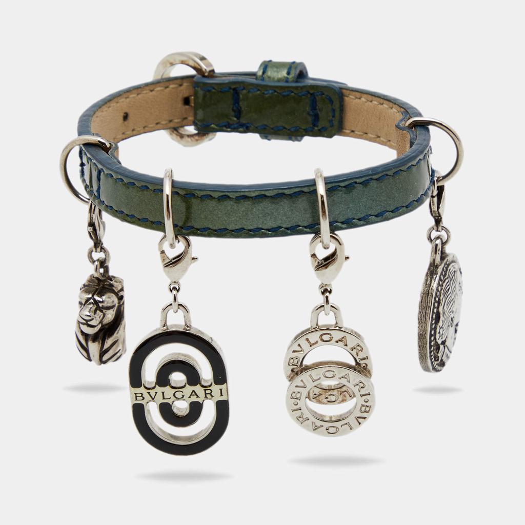Bvlgari Green Patent Leather Multi Charms Bracelet商品第1张图片规格展示