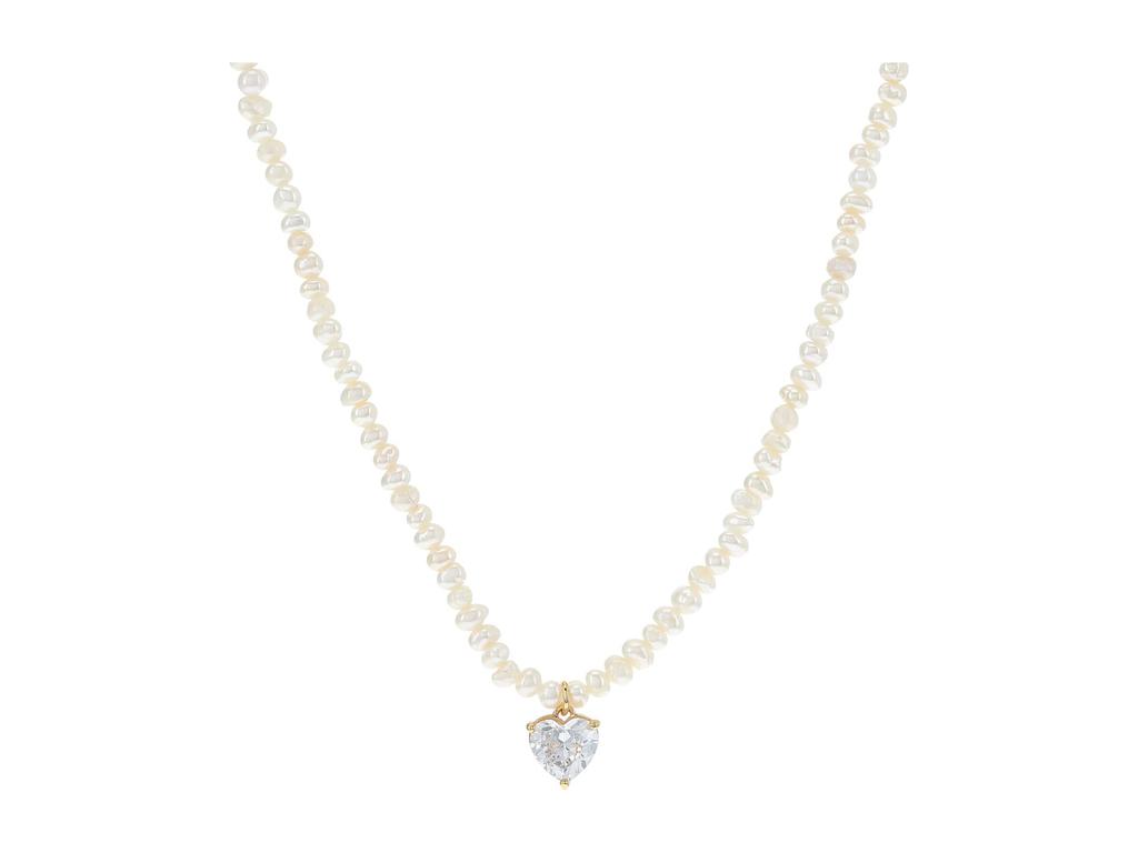 My Love Pearl Strand Heart Pendant Necklace商品第1张图片规格展示