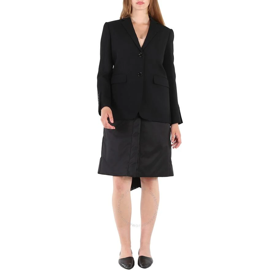 商品Burberry|Ladies Black Wadded Detachable-Warmer Wool Tailored Jacket,价格¥2389,第1张图片