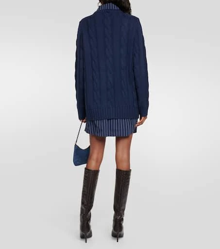 商品Staud|Aldrin绞花针织羊毛毛衣式连衣裙,价格¥2224,第3张图片详细描述