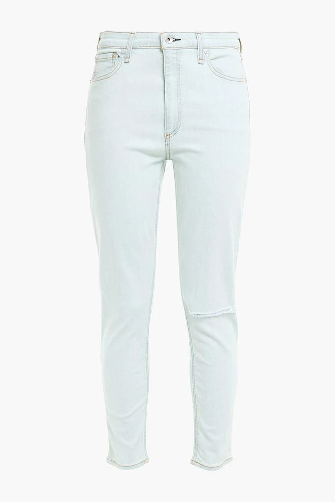 商品Rag & Bone|Cropped distressed high-rise skinny jeans,价格¥443,第3张图片详细描述