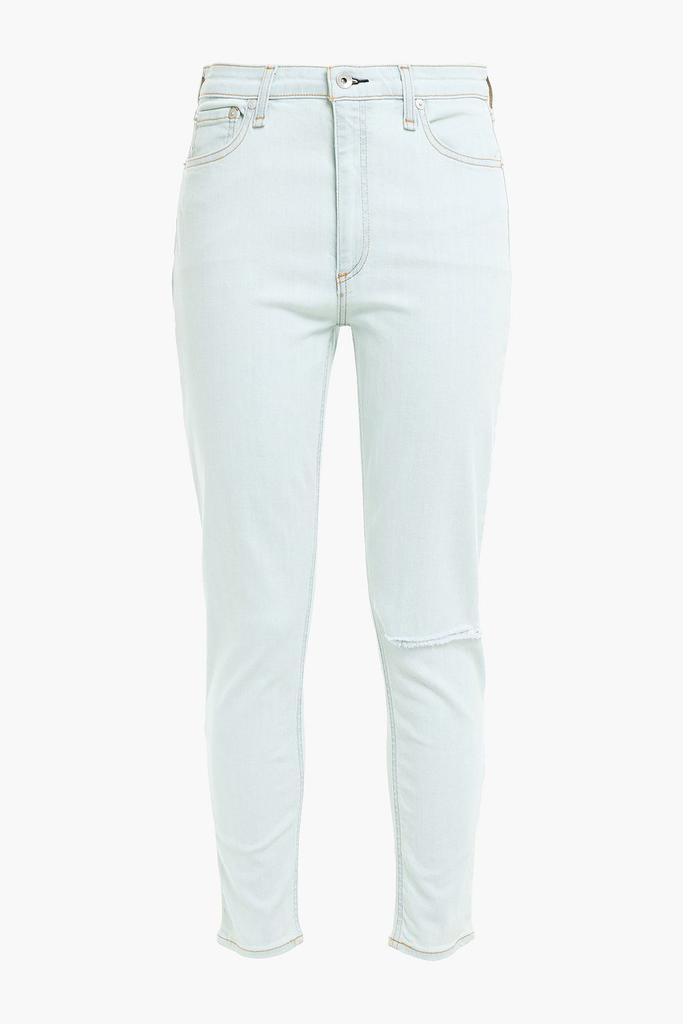 商品Rag & Bone|Cropped distressed high-rise skinny jeans,价格¥432,第1张图片