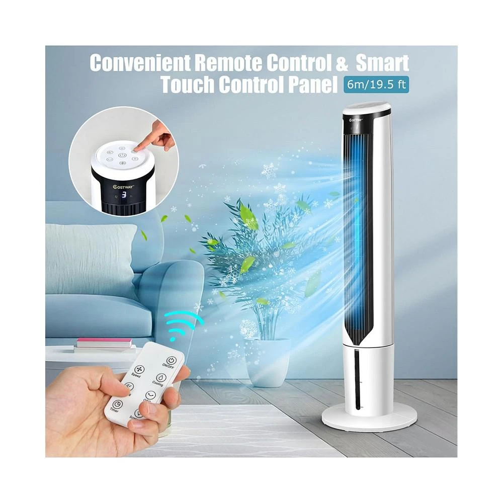 商品Costway|41'' Evaporative Air Cooler Quiet Cooling Oscillating Fan,价格¥887,第2张图片详细描述