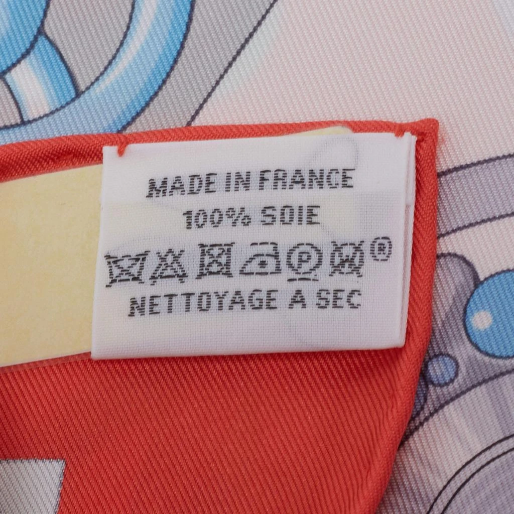 商品[二手商品] Hermes|Hermès Red & Blue Cliquetis Silk Scarf,价格¥3372,第3张图片详细描述