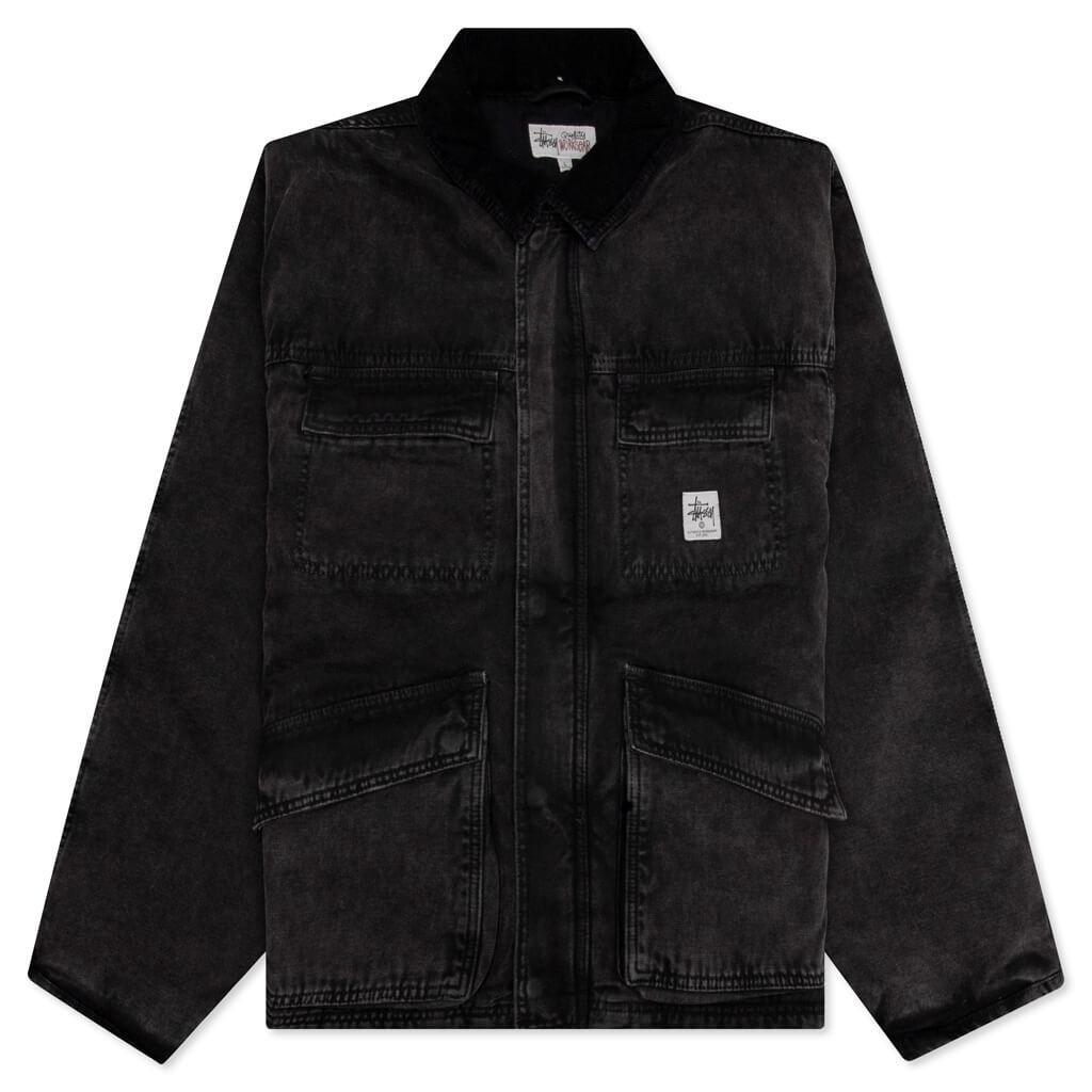 商品STUSSY|Stussy Washed Canvas Shop Jacket - Black,价格¥1921,第1张图片