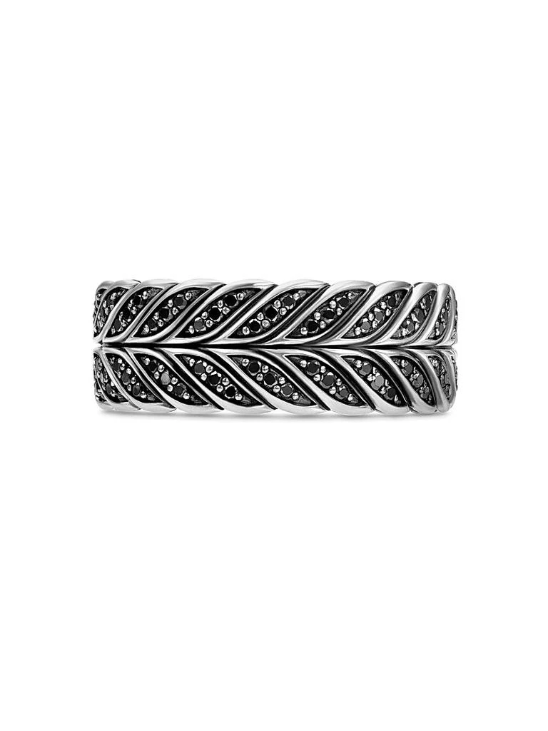 商品David Yurman|Chevron Pavé Band Ring in Sterling Silver,价格¥16242,第4张图片详细描述