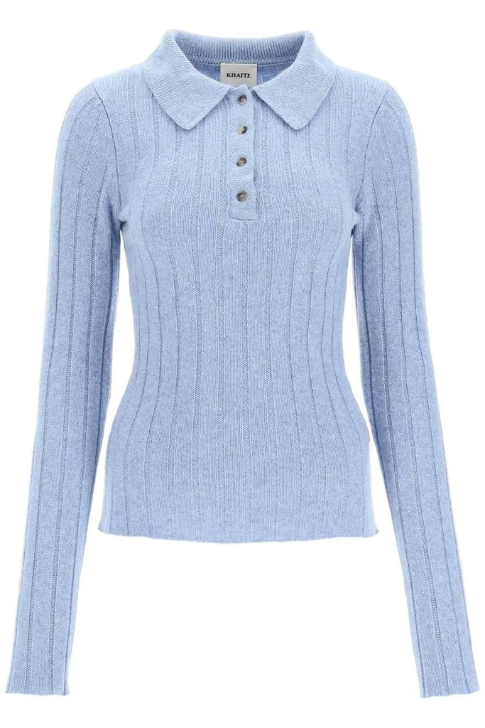 商品Khaite|'HANS' CASHMERE POLO SWEATER,价格¥4003,第1张图片