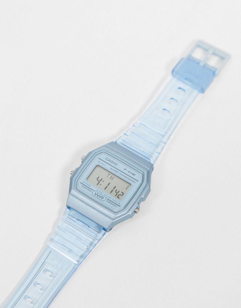 Casio F-91WS-2EF digital watch in blue商品第3张图片规格展示